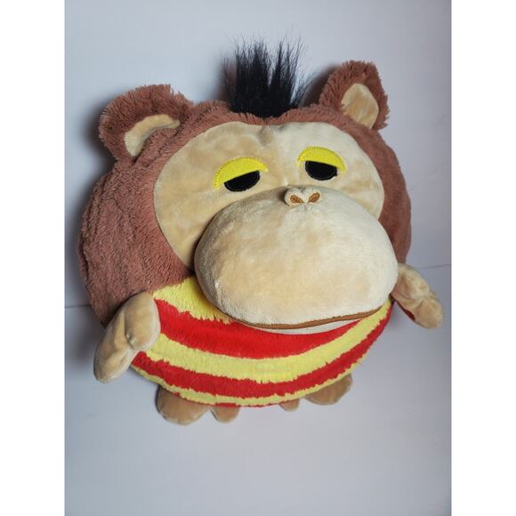 MushaBelly Snoozems Monkey Plush Pillow Stuffed Animal W/Sounds Musha Belly Red - Picture 2 of 6